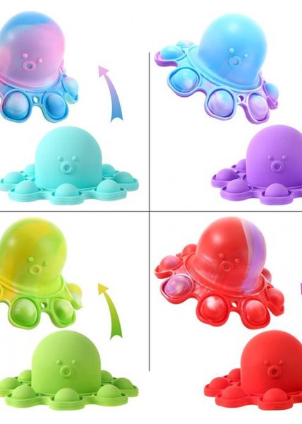 Fidget Popper: Tye-Dye Reversible Octopus